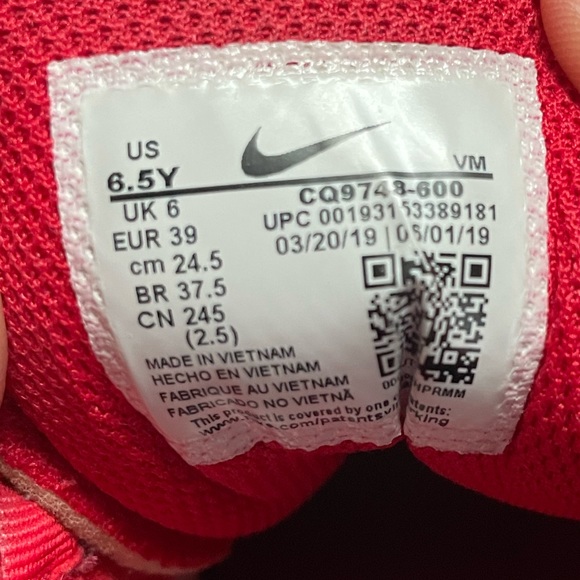 Nike Air Max Plus GS University Red size 6.5Y / WMNS 8 - Picture 5 of 5